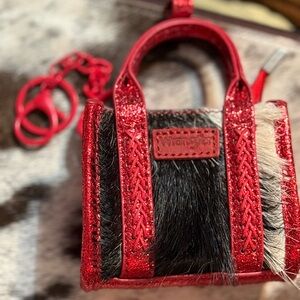 Wrangler Red and Black Glitter Mini Tote